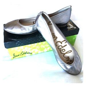 Sam Edelman Noah Flats, Silver 9.5